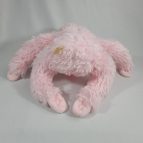 Dandee Pink Sitting Sloth Plush Plushie Stuffed Animal Toy Bow Valentine Lovey - Picture 9 of 13
